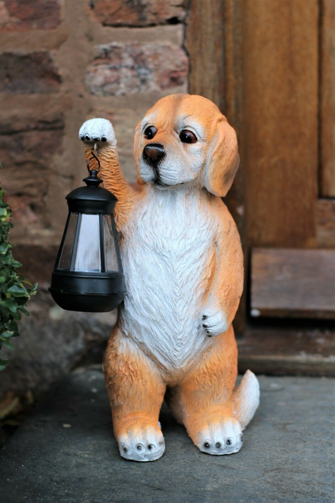 Solar Garden Puppy Dog with Lantern