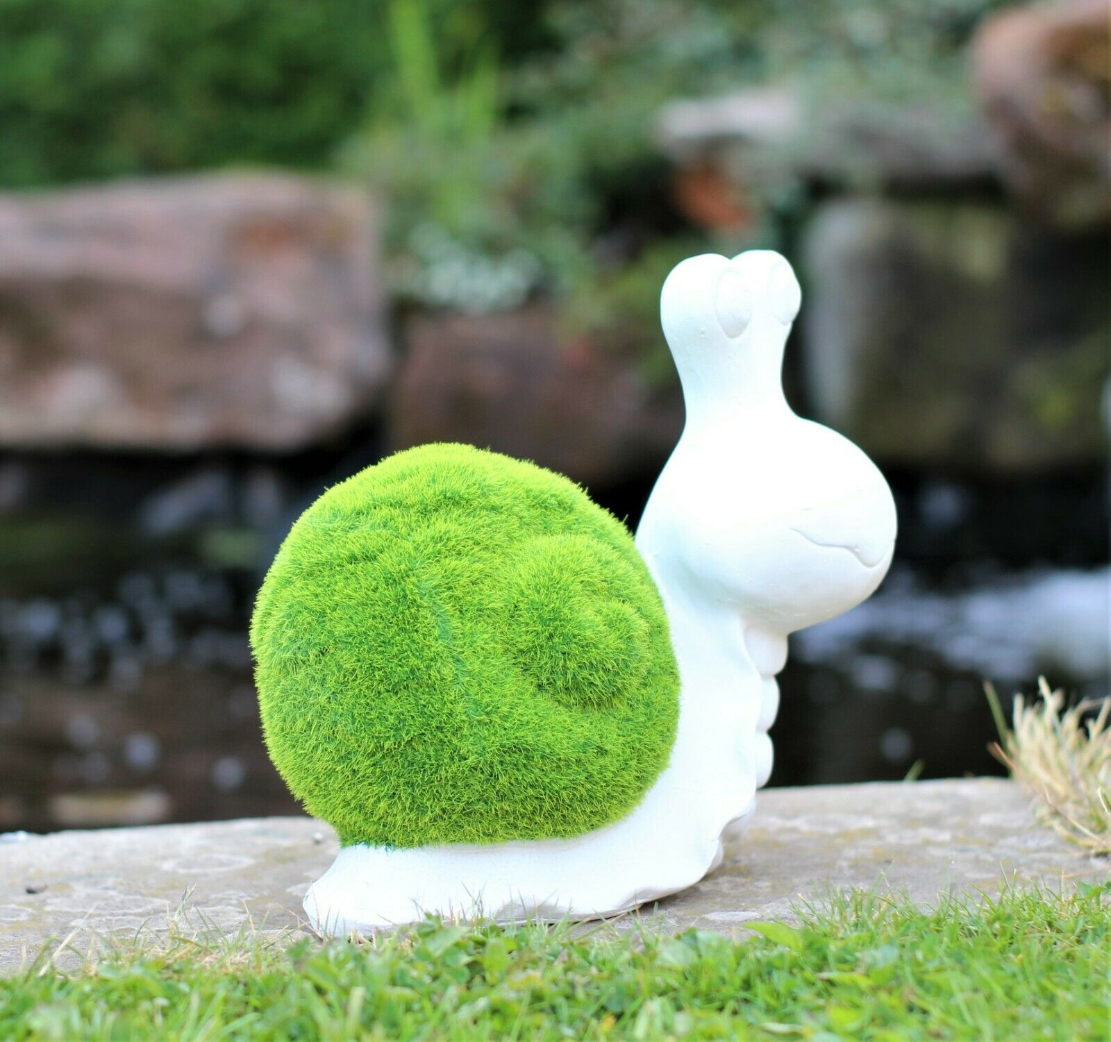 Grass Effect Snail Garden Ornament