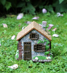 Solar Fairy House Brown Roof