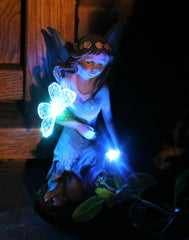 Solar Kneeling Fairy Garden Ornament