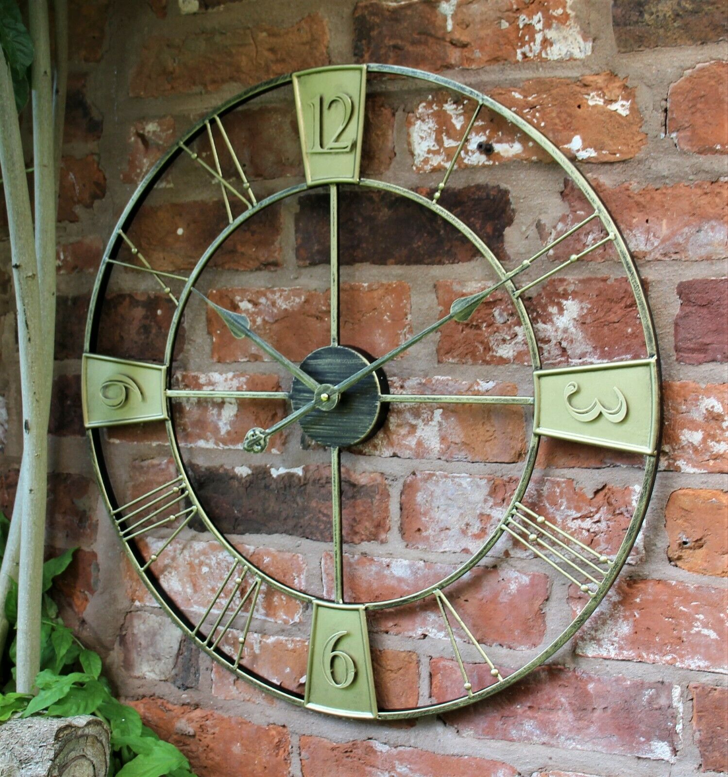 Large Gold Skeleton Clock