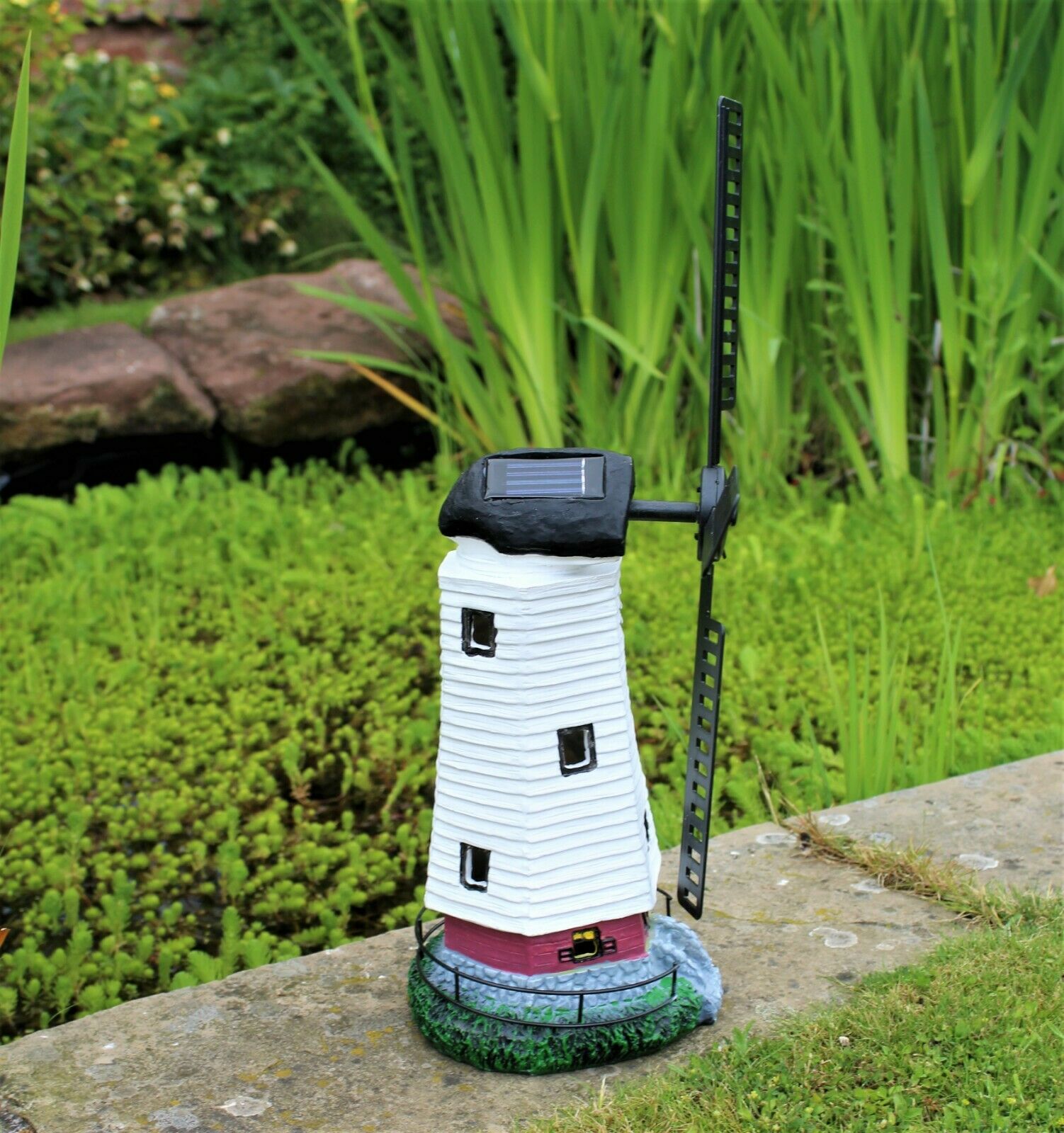 Solar Powered Garden Windmill