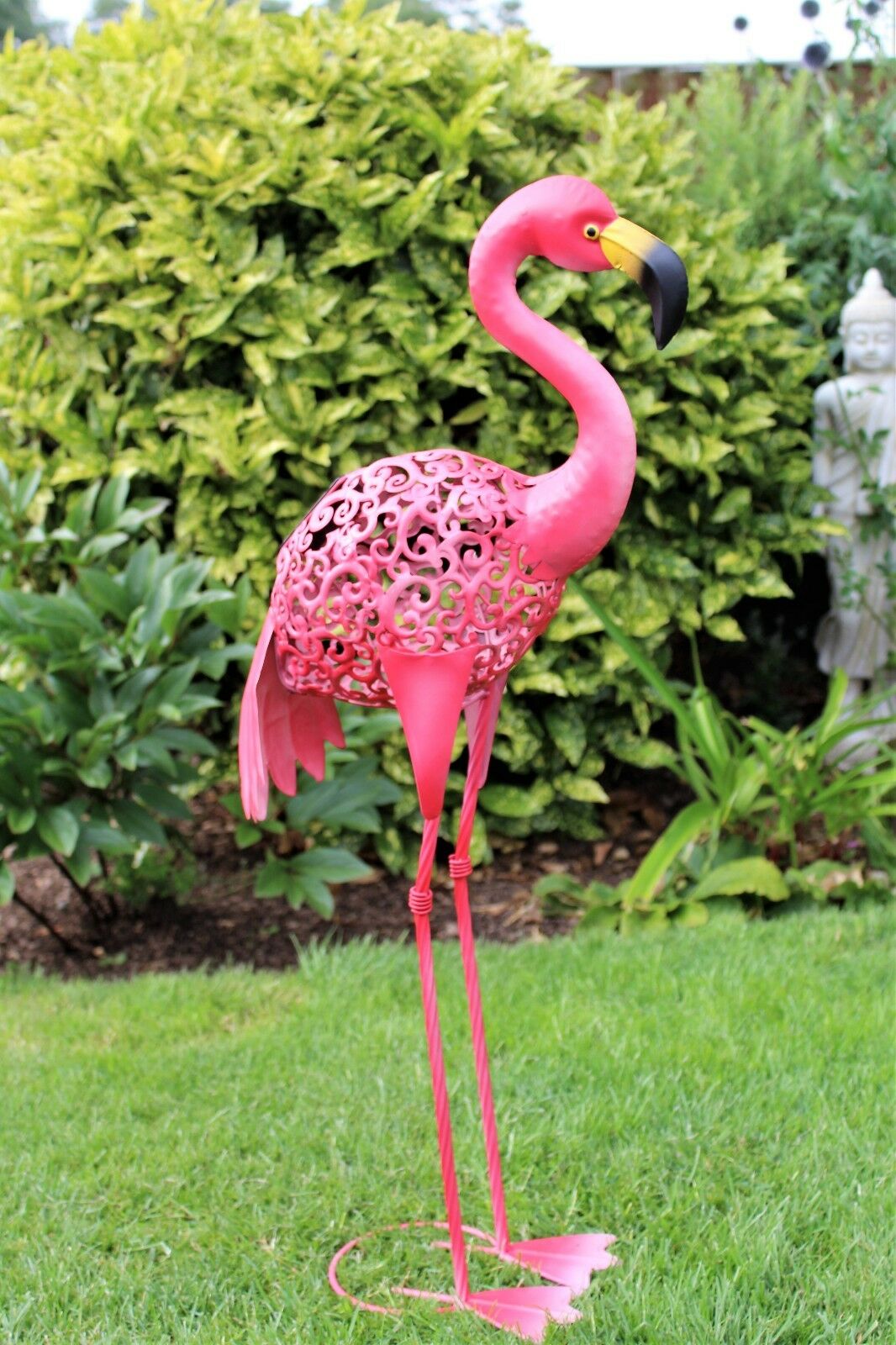 Metal Pink Silhouette Flamingo