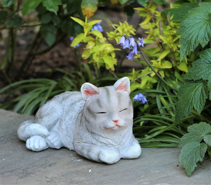 Grey Painted Resin Cat