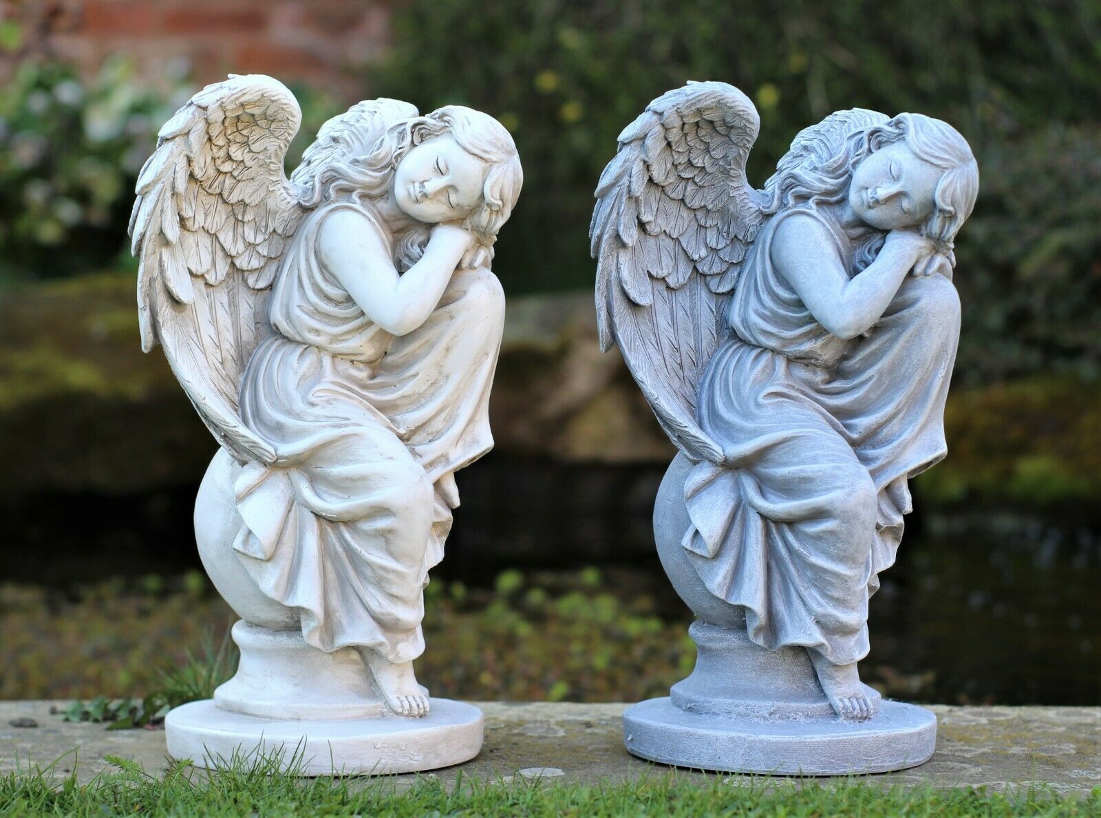 Angel Garden Ornament Grey or Beige