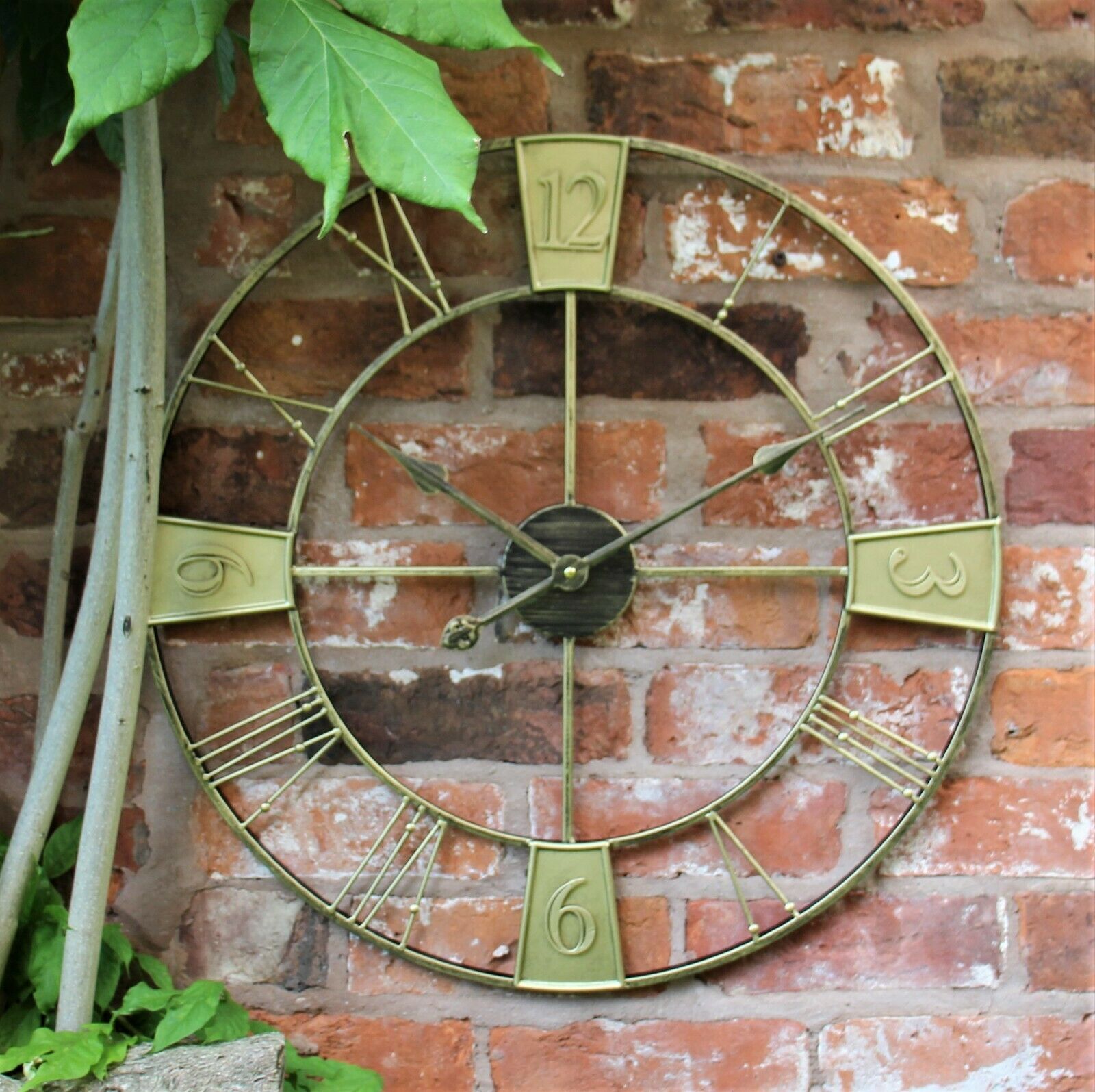 Large Gold Skeleton Clock