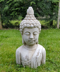 Buddha bust Ornament - Stone Drift Wood Effect