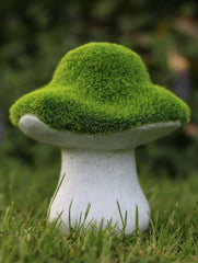 Green Grass Effect Toadstool Garden Ornament