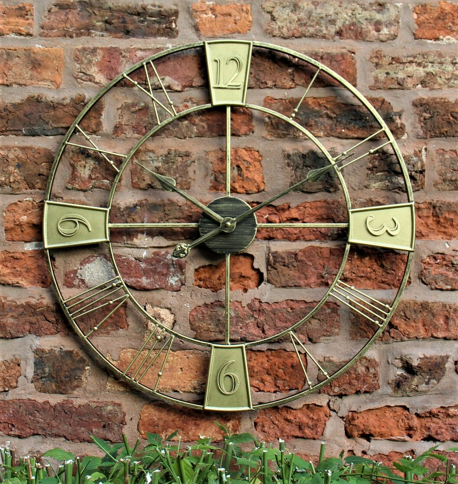 Large Gold Skeleton Clock