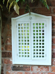 White Shutter Mirror - Indoor & Outdoor