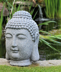 Stone Effect Buddha Head