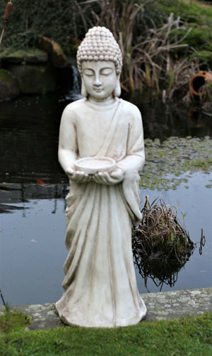Rustic Beige Standing Buddha