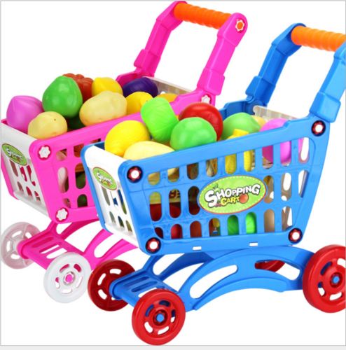 Children's Shopping Trolley Cart Play Set