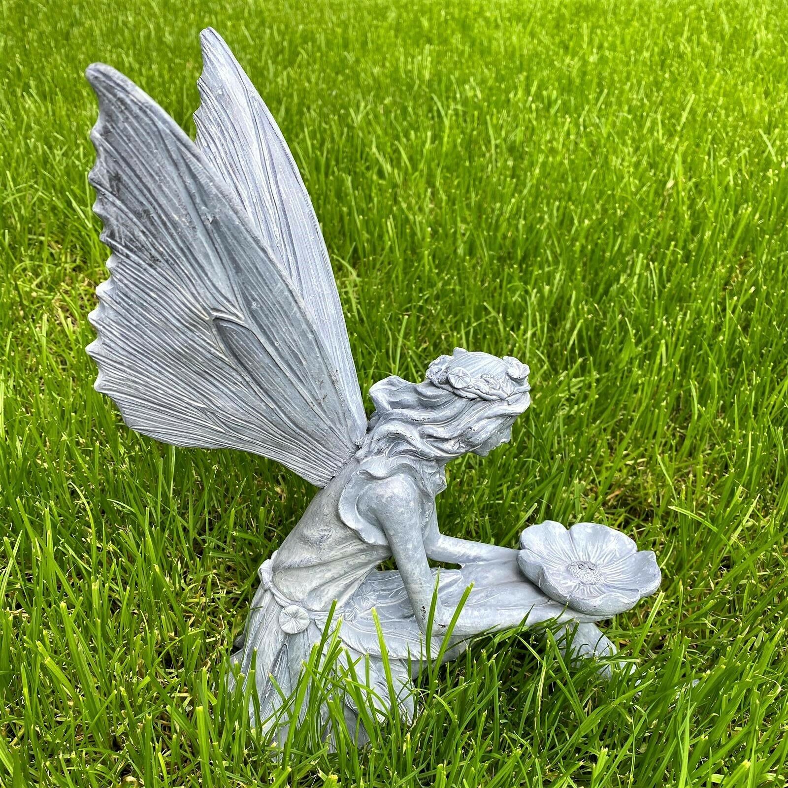 Large Grey Fairy Garden Sculpture 30cm