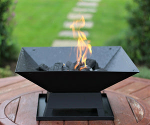 Black Square Fire Pit - Patio Heater or BBQ