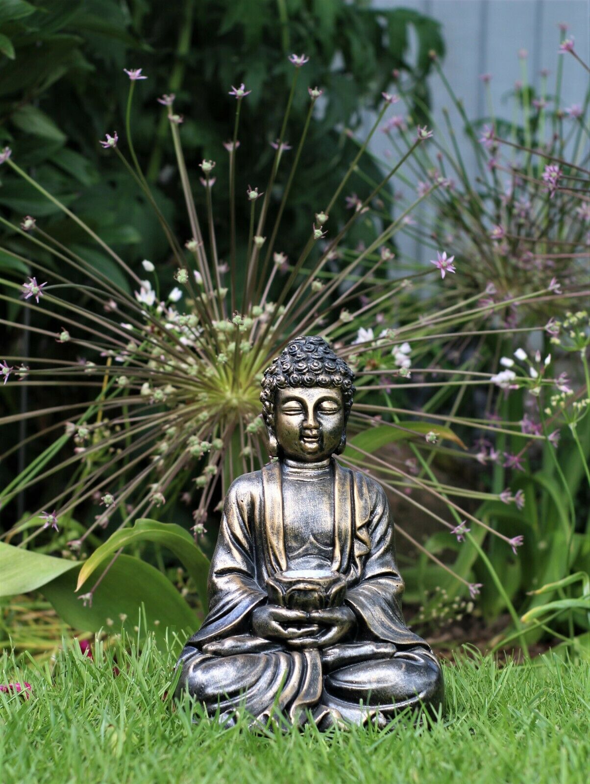 Stone Effect Sitting Buddha