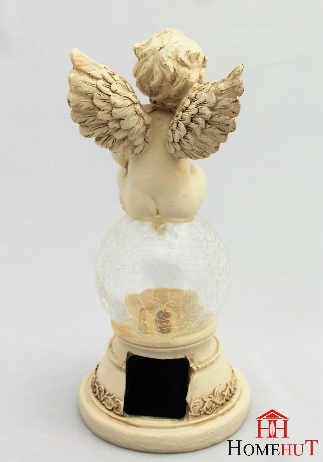 Solar Powered  Sitting Cherub Ornament