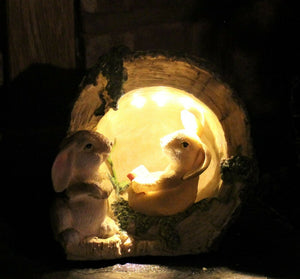 Solar Powered Rabbit Family