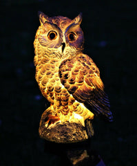 Solar Garden Ornament Tawny Owl