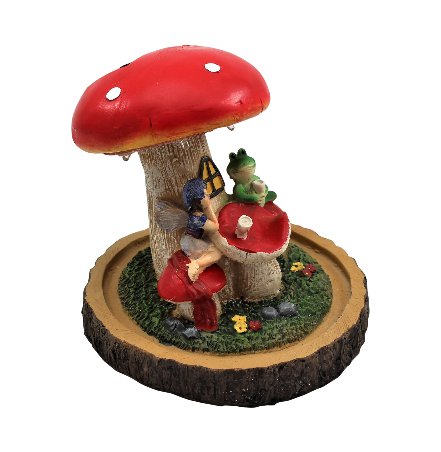 Solar Fairy Mushroom House - Frog