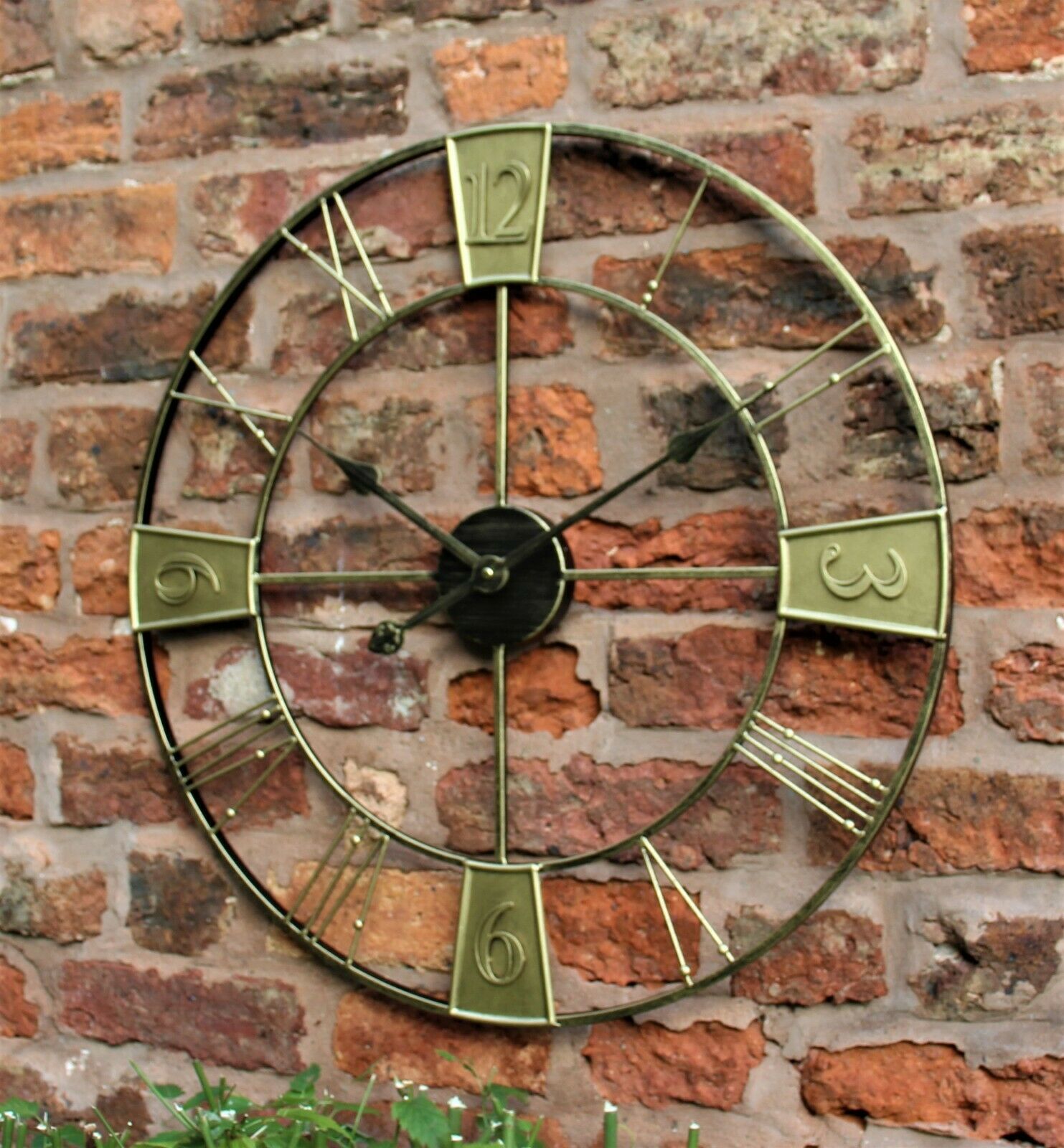 Large Gold Skeleton Clock