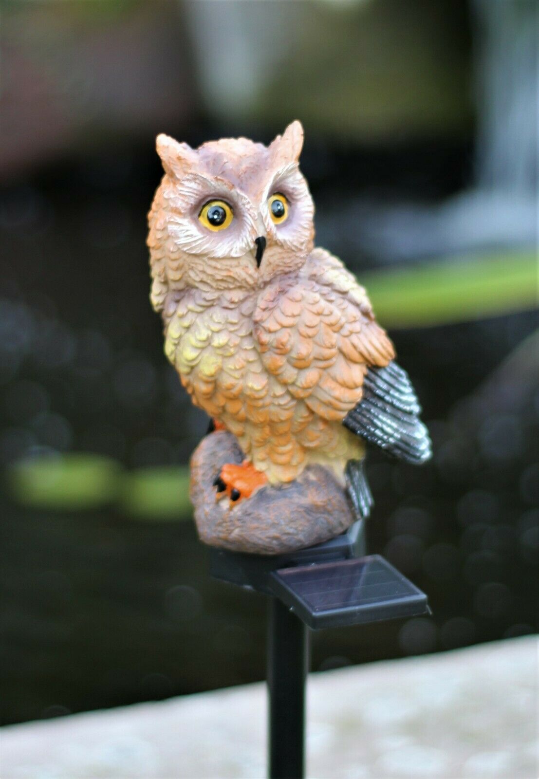 Solar Garden Ornament Tawny Owl