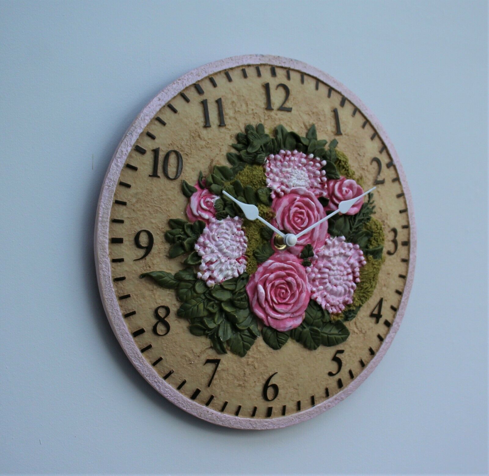 Garden Wall Clock Flower Design