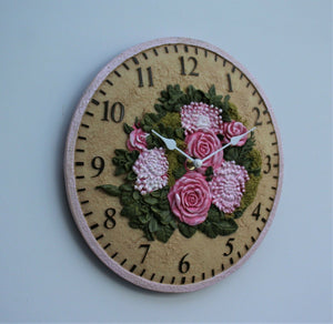 Garden Wall Clock Flower Design