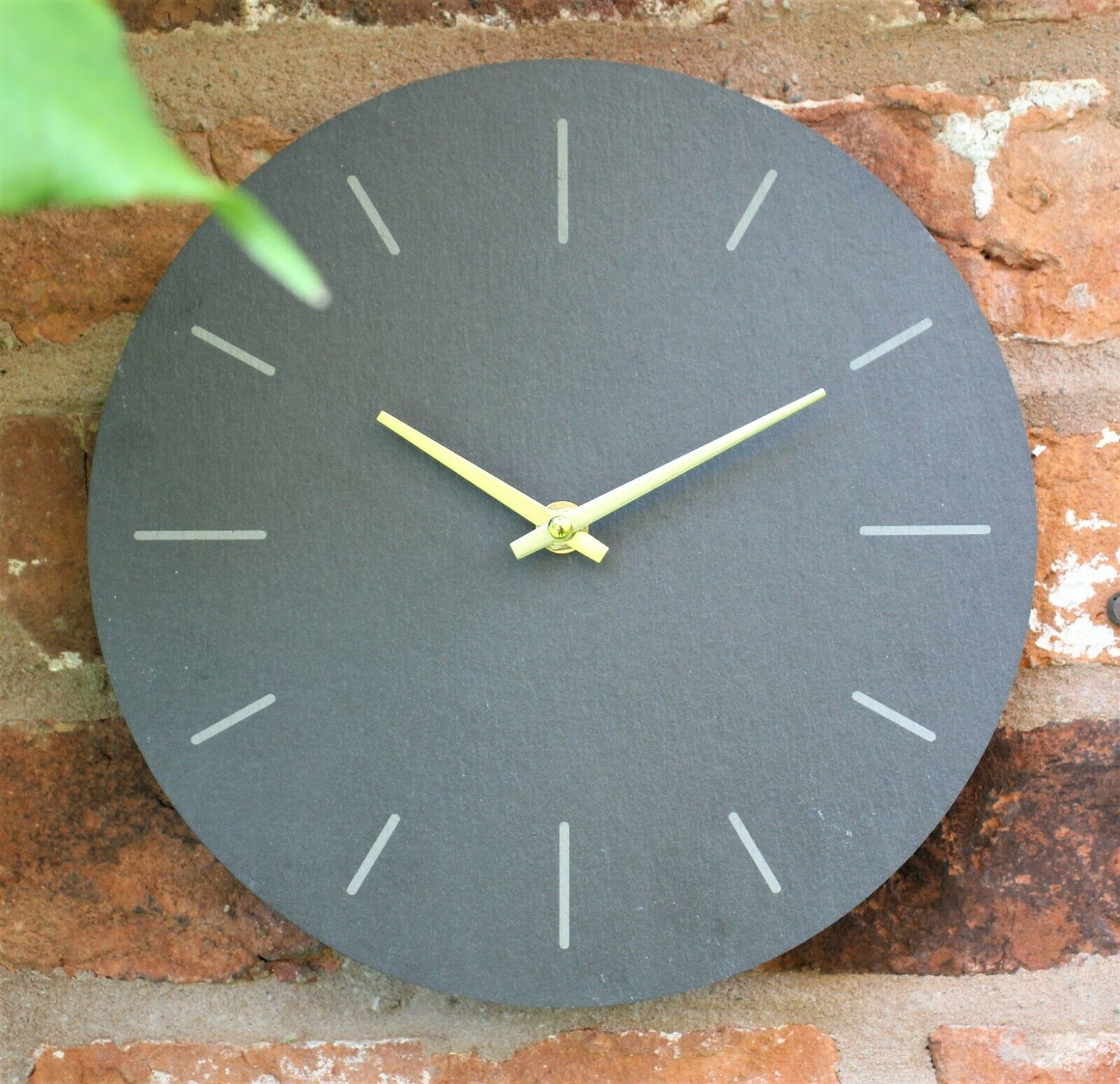 Grey Slate Simplistic Wall Clock