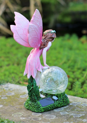 Solar Fairy with a Glass Ball Garden Ornament