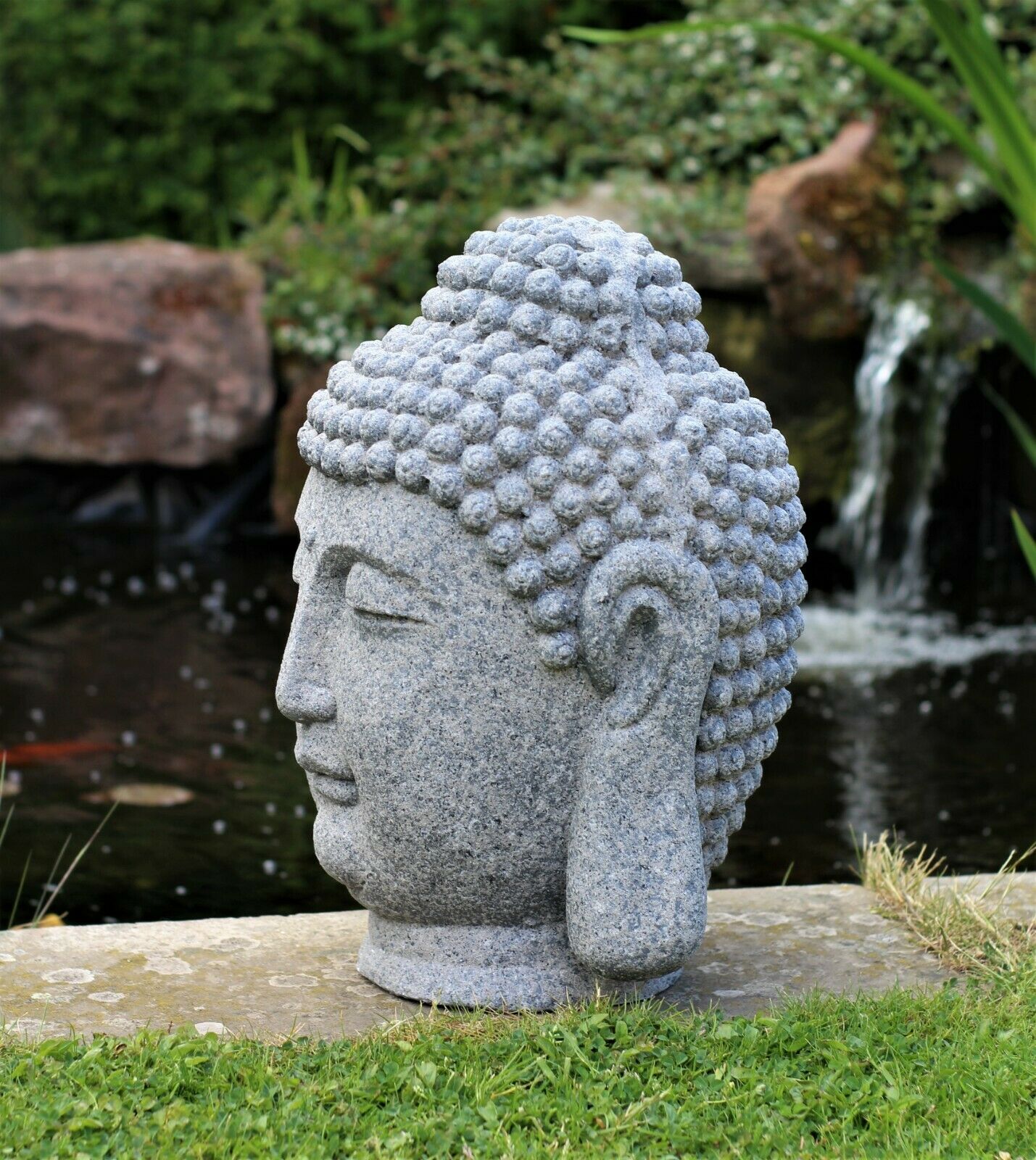 Stone Effect Buddha Head