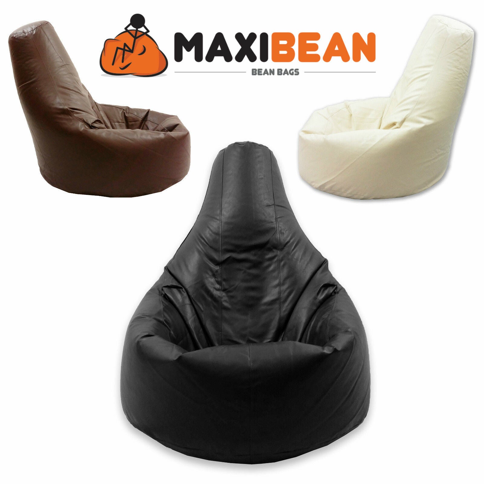 Faux Leather Beanbag Adult Gamer Arm Chair