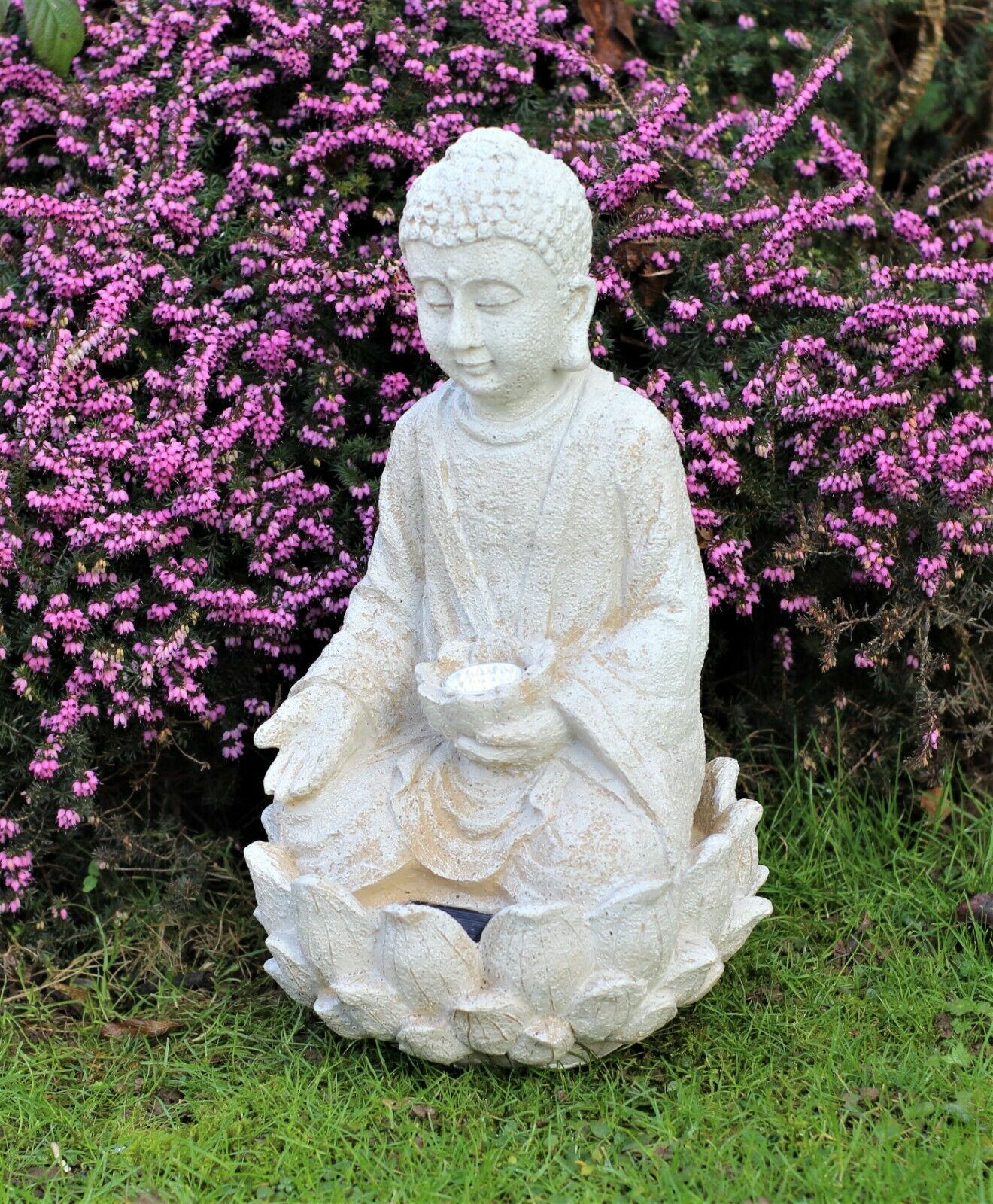 Sitting LED Garden Buddha Ornament