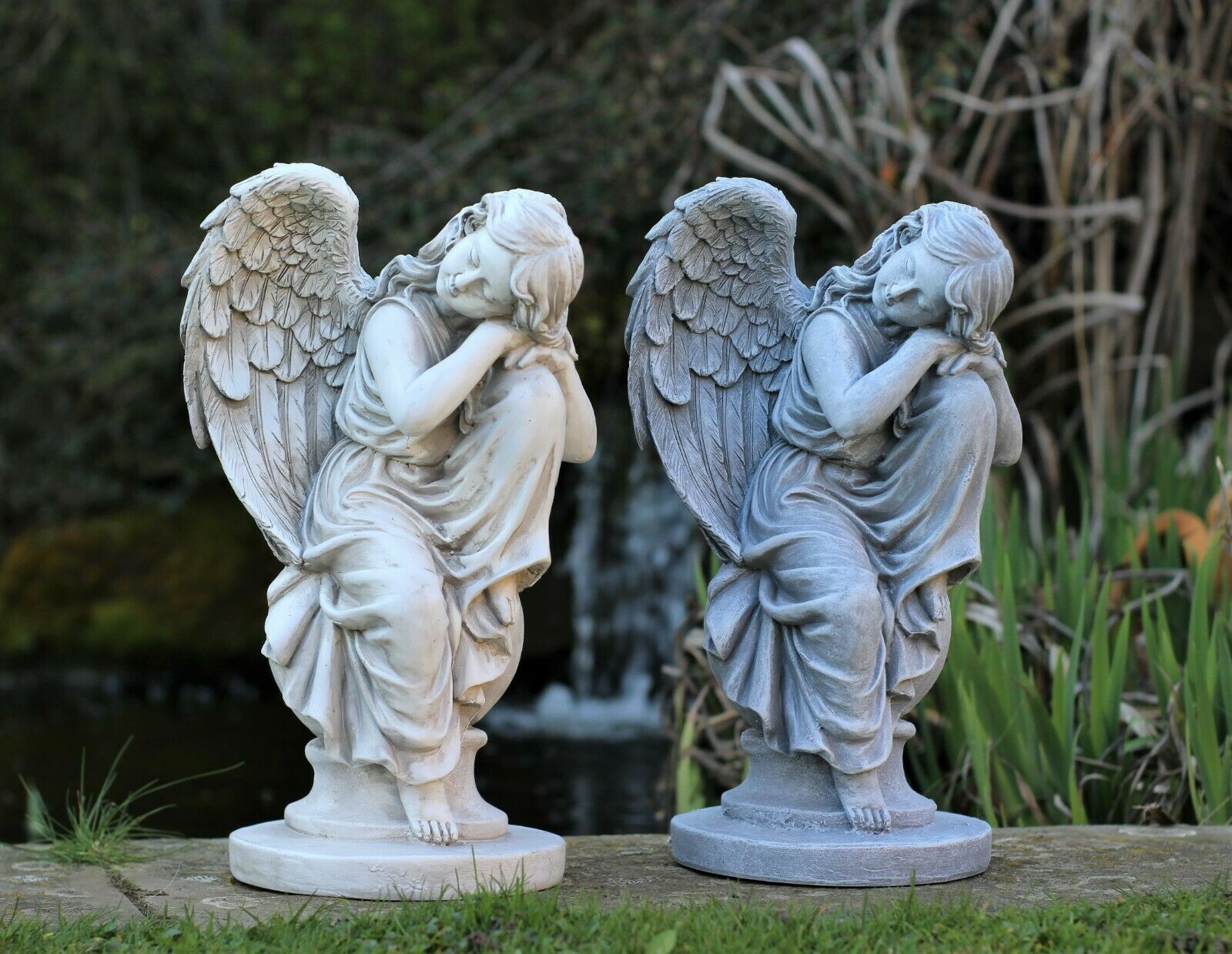 Angel Garden Ornament Grey or Beige