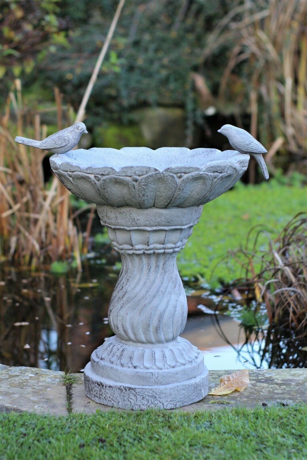 Slate Grey Bird Bath Bowl