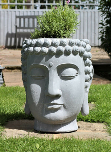 large buddha plant pot Buddha Head Pot Planter – The Home Hut