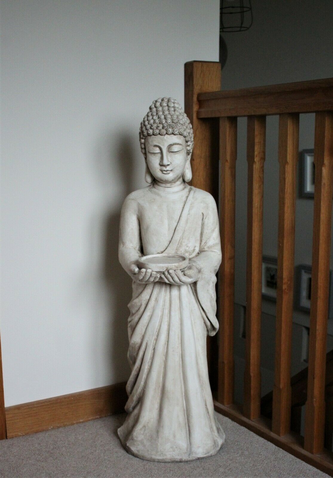 Rustic Beige Standing Buddha