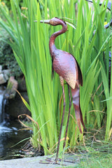 Metal Heron Garden Ornament