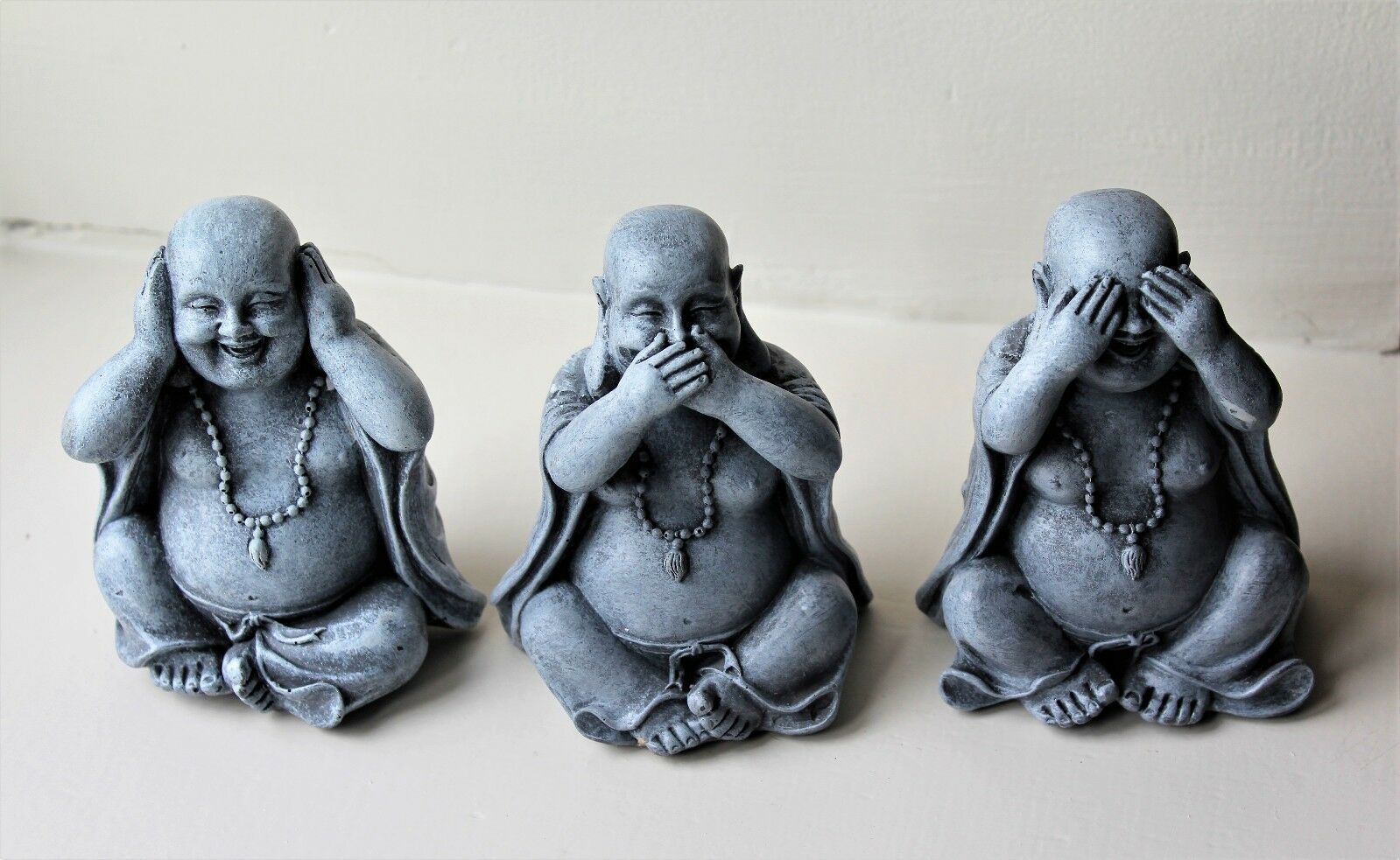 3 Wise Laughing Buddha - See no evil, Speak no evil, Hear no evil