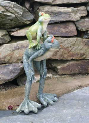 Leap Frog Statue - Stone Effect