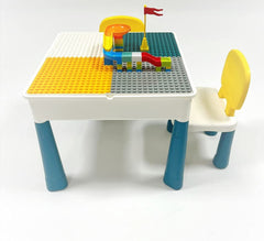 Indoor & Outdoor Kids 5-in-1 Build & Play Activity Table Set