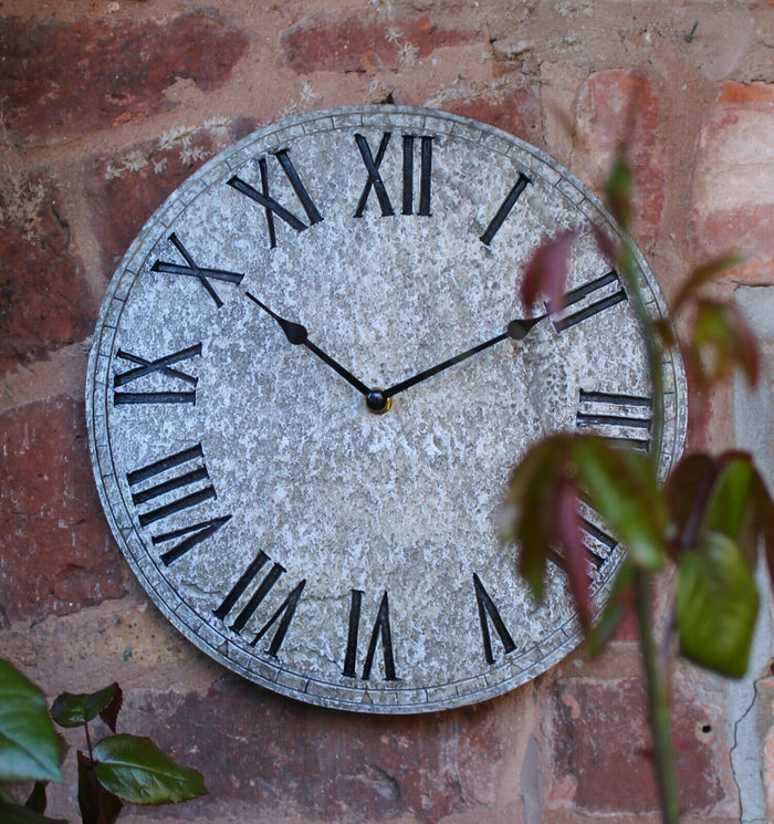 Station Wall Clock Stone effect 12 inch