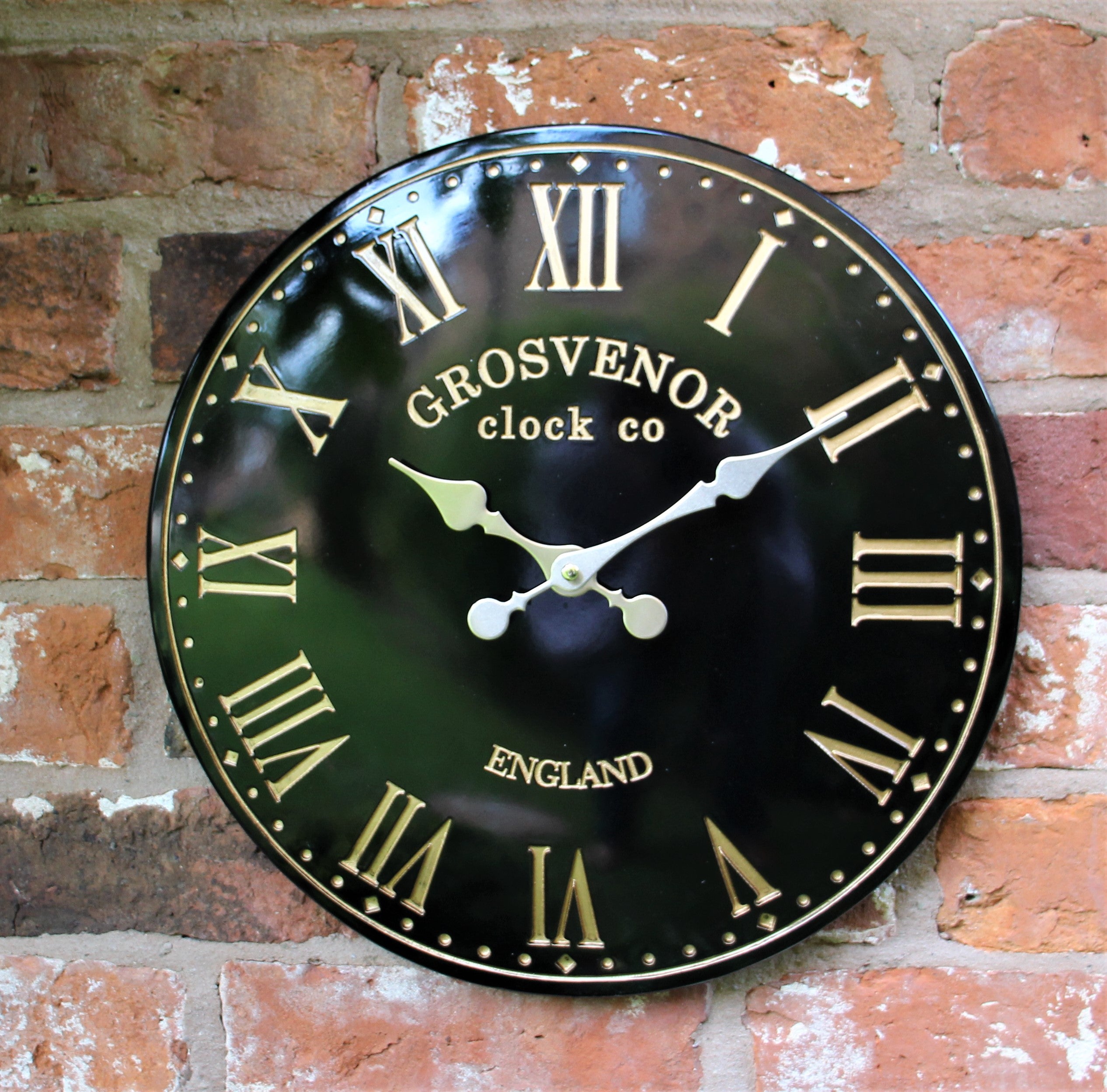 Black Indoor & Outdoor Hand Painted Wall Clock