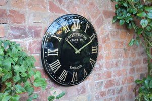 Black Hand Painted Garden Wall Clock