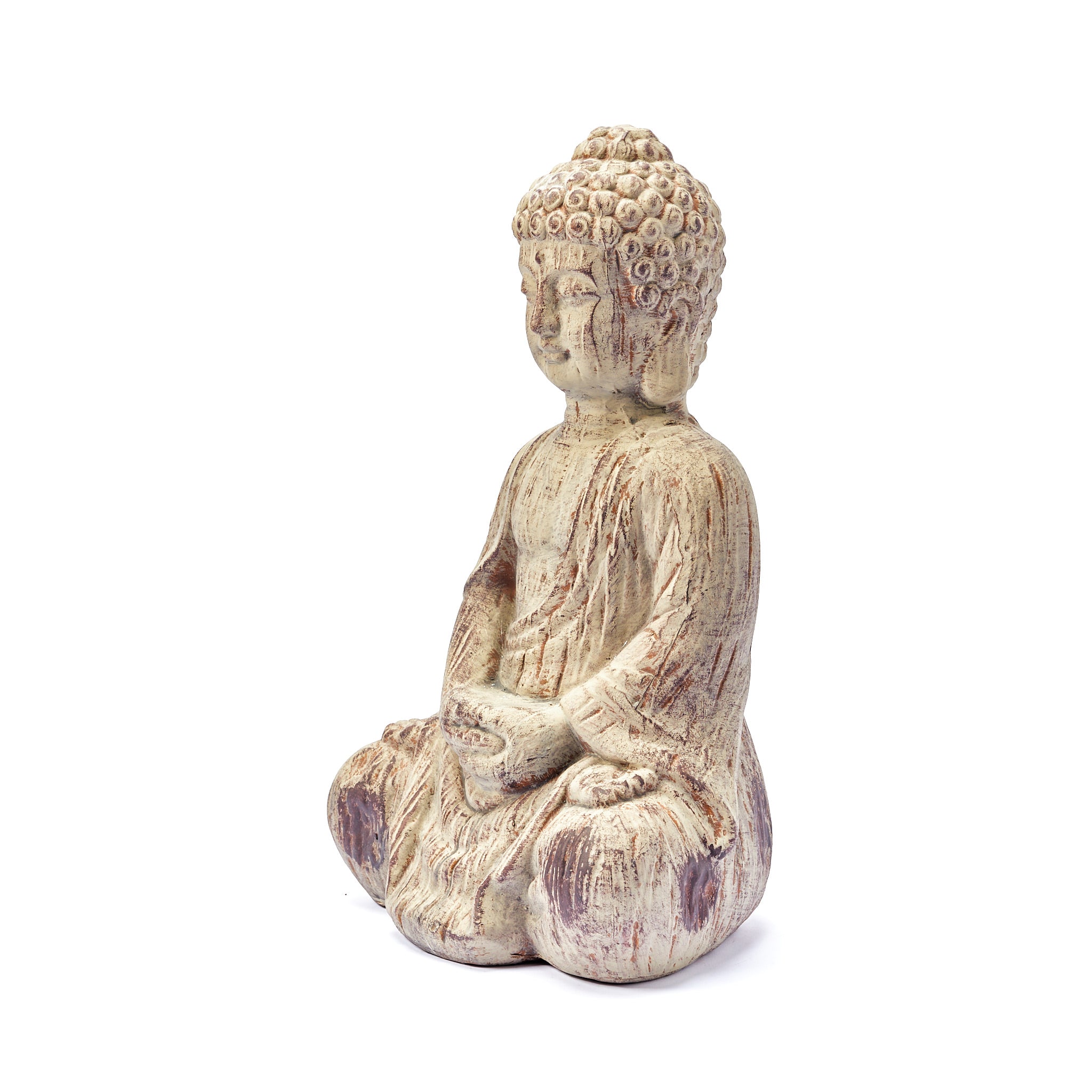 Drift Wood Effect Sitting Buddha Ornament