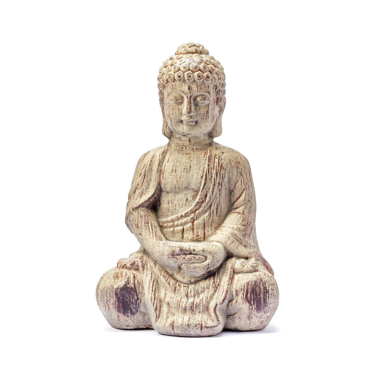 Drift Wood Effect Sitting Buddha Ornament