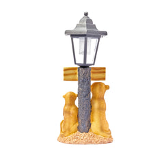 Solar Garden Meerkat Welcome Sign with Lantern