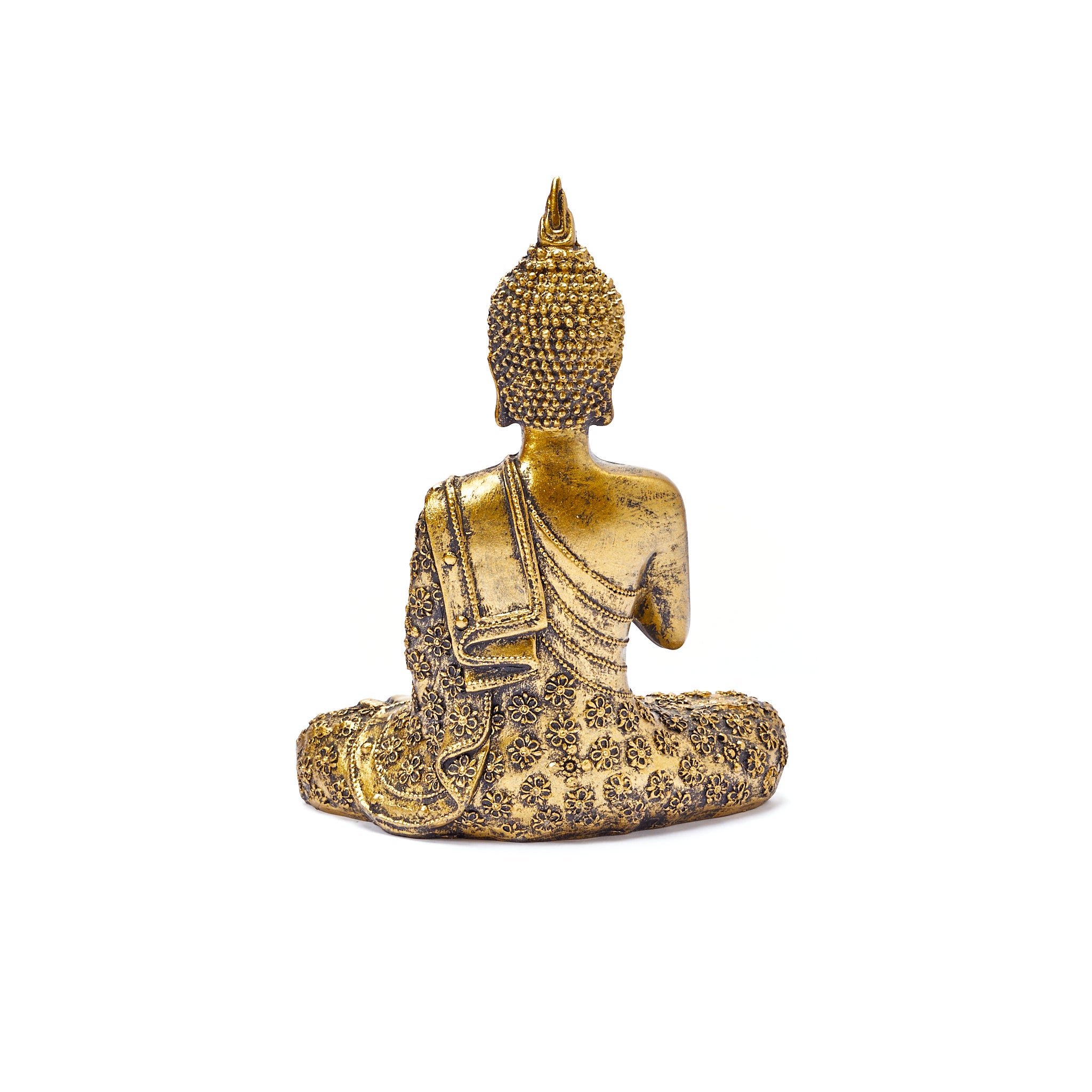 Buddha Tea Light Holder - 21cm Bronze Effect