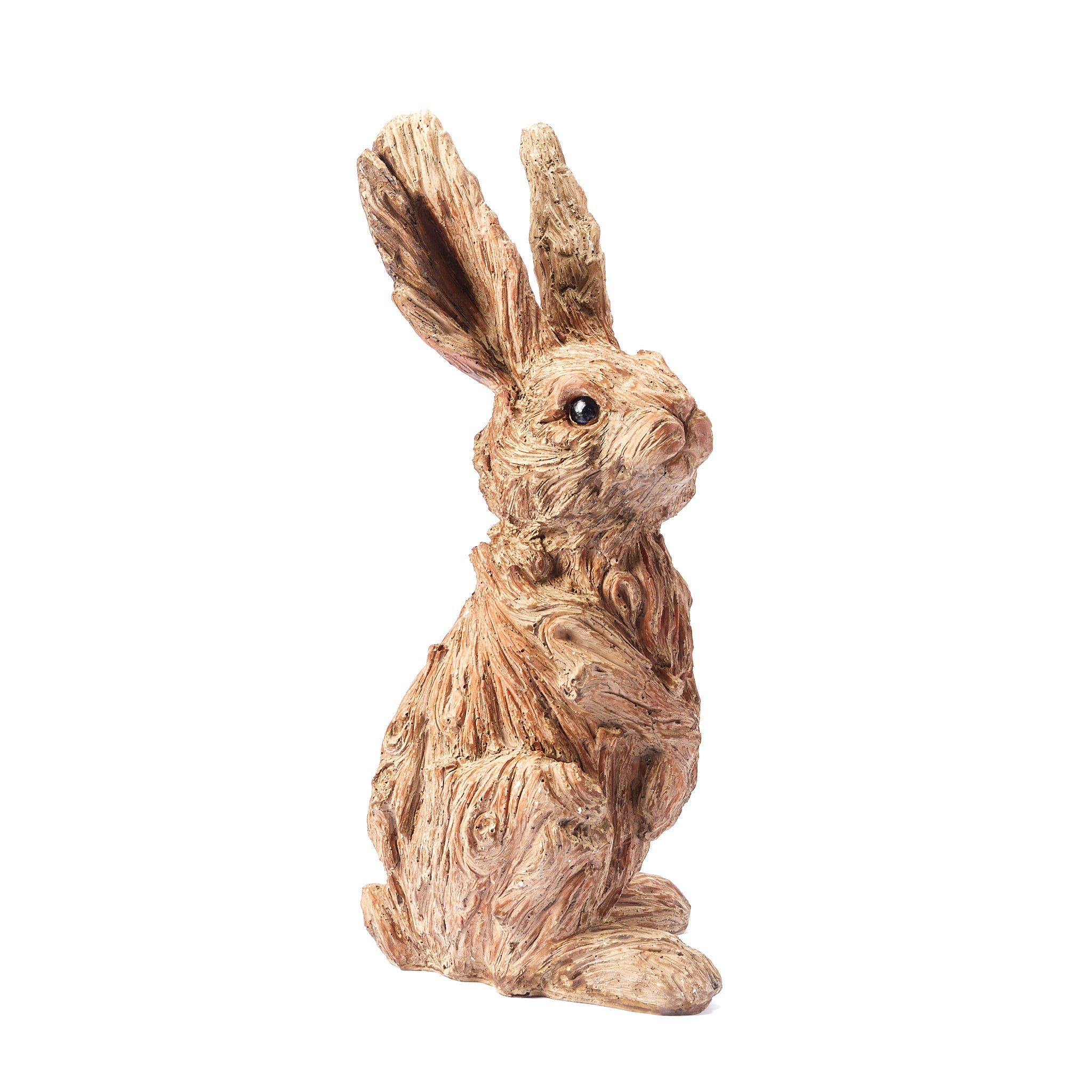 Outdoor / Indoor Garden Rabbit Hare Sculpture Wood effect Ornament