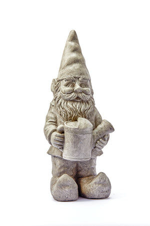 Stone Effect Pair of Garden Gnomes